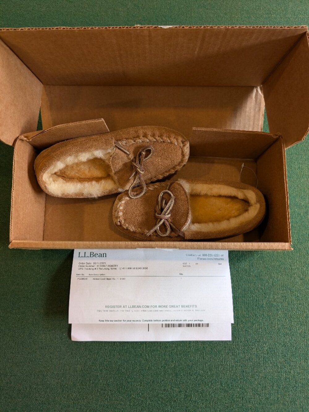 NWT L.L. Bean Kid's Wicked Good Moccasin Slippers Size 11